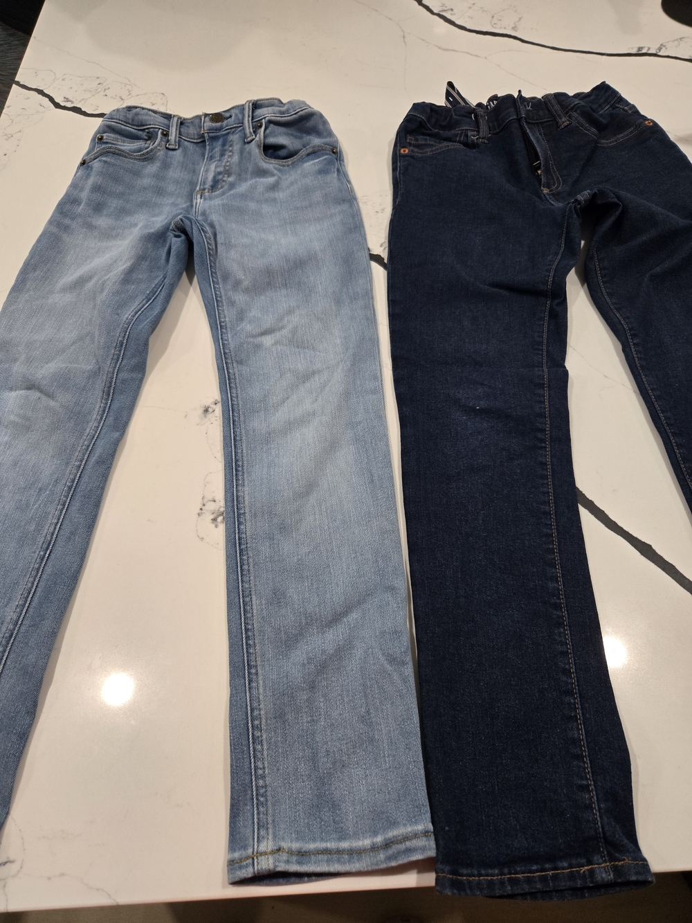 Gap Boy's Jeans - Bundle Of Light Blue & Dark Blue Denim Size 12 Skinny